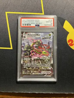 PSA 10 Rayquaza Vmax 218/203 -Alternative Art Pokemon Card- Evolving Skies - Image 1