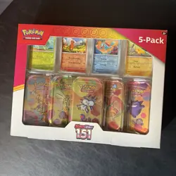 Pokemon Scarlet & Violet 151 Mini Tin 5-Pack Booster Foil Cards English - Image 1