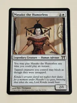 Masako the Humorless Champions of Kamigawa MTG NM Unplayed 2004 - Image 2