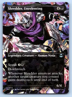 MTG Shredder Unrelenting Borderless Normal U Teenage Mutant Ninja Turtles TMT 21 - Image 1