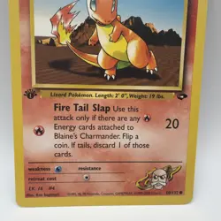 Blaine's Charmander - 1st Edition - 60/132 Gym Challenge - Pokemon TCG - 2000 - Image 3