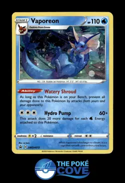 Vaporeon SWSH072 | Sword & Shield Promo Holo | Pokemon Promo Holo | NM - Image 1