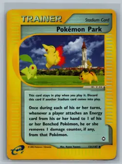 Pokemon TCG Pokemon Park #131/147 Reverse Holo Trainer CCG Aquapolis - Image 1