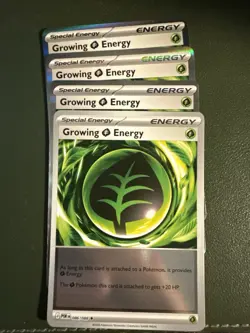 4x Growing Grass Energy 086/088 - ME03: Perfect Order (ME03) Pokemon Playset x4 - Image 1