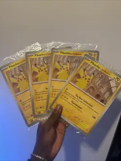 4x Pokemon Pikachu At The Museum x Natural History London Jumbo Card - Sealed - Image 1