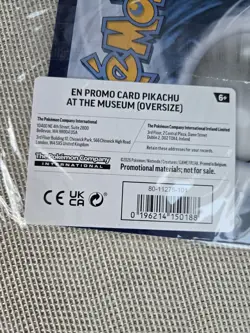 ✅Pokemon TCG: Pikachu at the Museum x Natural History Museum Jumbo Promo SEALED - Image 4