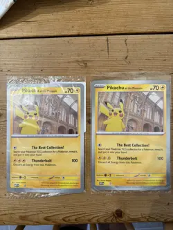 Pokemon Pikachu At The Museum x Natural History London Jumbo Card - Sealed x 2 - Image 1