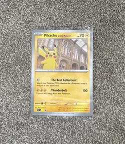 Pokemon Pikachu At The Museum x Natural History London Jumbo Card - Sealed - Image 1