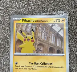 Pokemon Pikachu At The Museum x Natural History London Jumbo Card - Sealed - Image 2