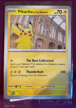 Pokemon Pikachu At The Museum x Natural History London Jumbo Card - Sealed - Image 1