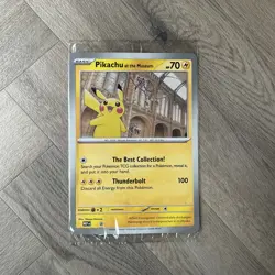 4 x Pokemon Pikachu At The Museum x Natural History London Jumbo Cards - Sealed - Image 1