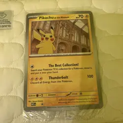 Pokemon Pikachu At The Museum x Natural History London Jumbo Card - Sealed - Image 1