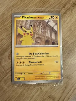 Pokemon Pikachu At The Museum x Natural History London Jumbo Card - Sealed x 1 - Image 2
