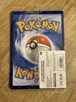 Pokemon Pikachu At The Museum x Natural History London Jumbo Card - Sealed x 1 - Image 3