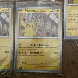 Pokemon Pikachu At The Museum x Natural History London Jumbo Card - Sealed x5 - Image 2