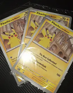 X5 Pokemon Pikachu At The Museum x Natural History London Jumbo Card - Sealed - Image 3