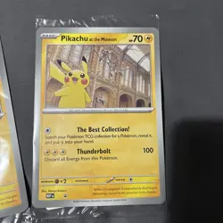 Pokemon Pikachu At The Museum x Natural History London Jumbo Card - Sealed x4 - Image 2
