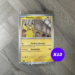 Pokemon Pikachu At The Museum x Natural History London Jumbo Card - Sealed x13 - Image 1