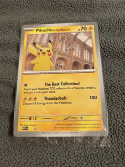 Pikachu At The Museum, Pokemon X Natural History Museum Sealed Jumbo Card - Image 1