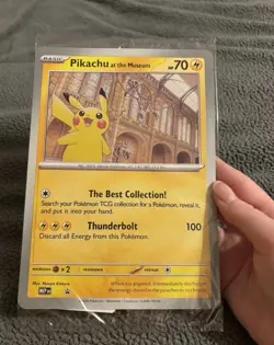 Pikachu At The Museum, Pokemon X Natural History Museum Sealed Jumbo Card - Image 3