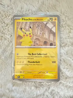 Pikachu At The Museum | Pokemon X Natural History Museum Jumbo Card NHM | SEALED - Image 1