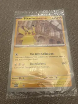 Pikachu At The Museum, Pokemon X Natural History Museum Jumbo Promo Card Sealed - Image 1