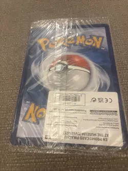 Pikachu At The Museum, Pokemon X Natural History Museum Jumbo Promo Card Sealed - Image 2