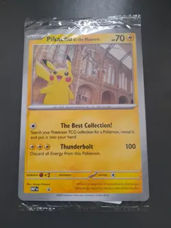 Pikachu At The Museum, Pokemon X Natural History Museum Jumbo Promo - SEALED - Image 1