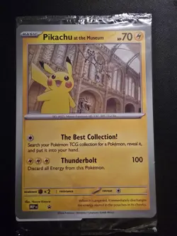 Pikachu At The Museum, Pokemon X Natural History Museum Jumbo Promo - Sealed - Image 1