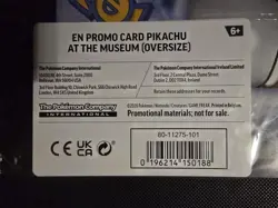 Pikachu At The Museum, Pokemon X Natural History Museum Jumbo Promo - Sealed - Image 3