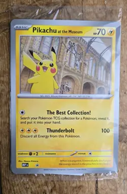 Pikachu At The Museum, Pokemon X Natural History Museum Jumbo Promo - SEALED - Image 1