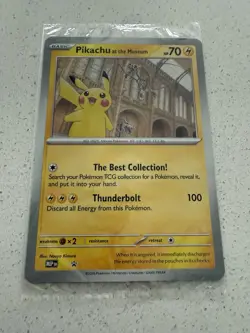 Pikachu At The Museum, Pokemon X Natural History Museum Jumbo Promo - SEALED - Image 1