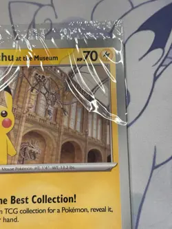 Pikachu At The Museum, Pokemon X Natural History Sealed Museum Jumbo Promo Card - Image 5