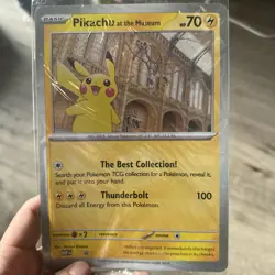 Pikachu At The Museum, Pokemon X Natural History Museum Jumbo Promo - Sealed - Image 1