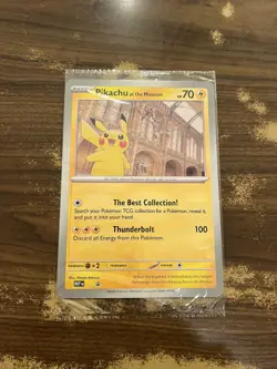 Pokemon x Natural History Museum Pikachu at the Museum Jumbo Promo Card SEALED - Image 1