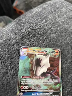 Pokemon TCG Alolan Marowak GX Black Star Promo Rare Holo Card SM187 HP - Image 3