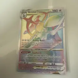 Pokemon Card Arceus VSTAR 176/172 Brilliant Stars Rainbow Secret Rare - Image 1