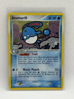 Azumarill - 1/109 - 2004 Pokemon Ex Team Rocket Returns Holo Card - Image 1