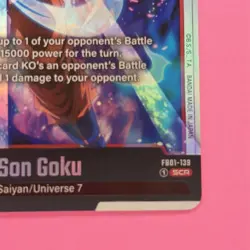 Son Goku FB01-139 SCR Secret Rare Dragon Ball Card Fusion World - Image 5