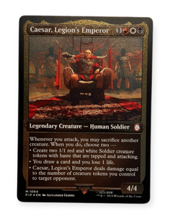 MTG Caesar, Legion's Emperor (Foil Etched) Thick Stock | UB: Fallout NM - Image 1