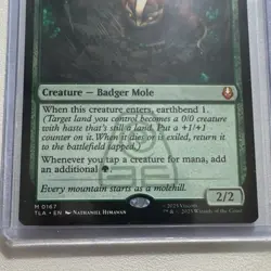 Magic: The Gathering Badgermole Cub Creature Green TLA Nathaniel Himawan - Image 4
