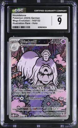 Pokemon Friedwuff Houndstone 145/132 Mega Entwicklung | Deutsch | CGC PSA 9 - Image 1