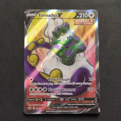 Pokemon TCG Tornadus V Full Art Single Strike Ultra Rare Holo 184/198 Near Mint - Image 1