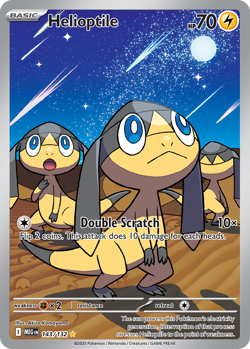 HELIOPTILE 143/132 ILLUSTRATION RARE MEGA EVOLUTION POKEMON NEAR MINT - Image 1