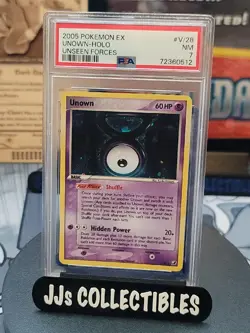 2005 Pokemon Unown Holo V/28 Unseen Forces PSA 7 CGC BGS - Image 1