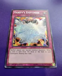 Vanity's Emptiness Secret Rare 1st Ed LC5D-EN253 NM Yugioh - Image 1