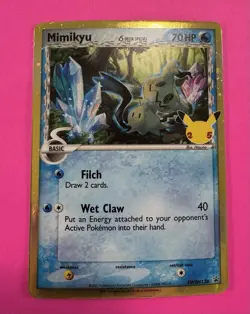 Pokemon TCG Mimikyu SWSH136 Black Star Promo Card Celebrations (Delta Species) - Image 1