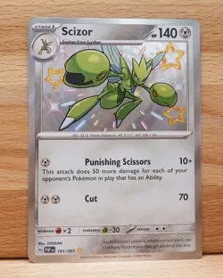 Scizor 191/091 Holo SV: Paldean Fates Pokemon Card NM - Image 1