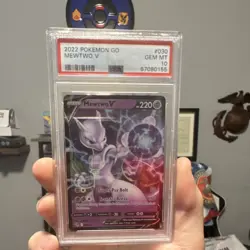 Pokemon Mewtwo V 030/078 Pokemon GO Ultra Rare Holo PSA 10 Graded Card - Image 1