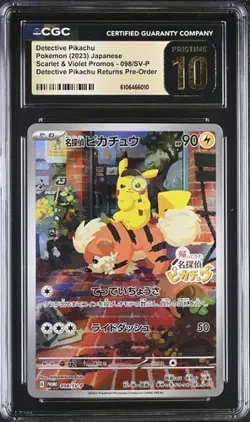 PSA CGC Pristine 10 Detective Pikachu 098/SV-P Promo Pokemon Card Japanese - Image 1